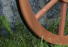 Ghana Garth Drevené koleso 35 cm - štýlová rustikálna dekorácia