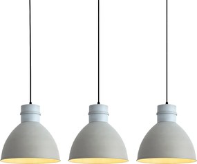 Sada 3 rustikálnych závesných svietidiel sivá - Dory