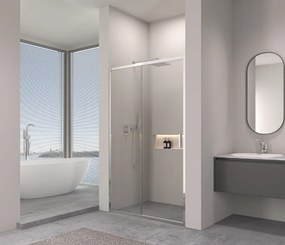 Erga Alpine, posuvné sprchové dvere do otvoru 140x195 cm, 6mm číre sklo, chrómový profil, ERG-V02-ALPINE-D140-CR