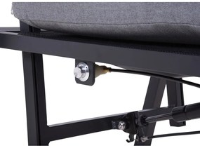 Sivá kovová záhradná stolička Sintra – Garden Pleasure