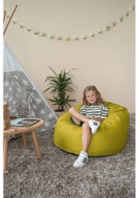 Hnedý detský sedací vak z textílie buklé Om 85 – SLOWDOWN