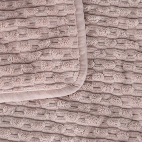 Ružový prešívaný pléd 180x260 cm – Ixia