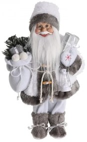 Santa Claus – bielosivý 37 cm
