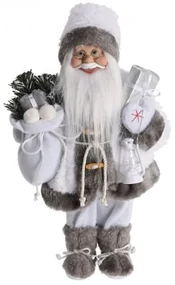 Santa Claus – bielosivý 37 cm