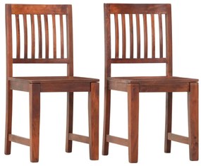 Jedálenské stoličky 2 ks masívne mangovníkové drevo 286251