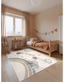 Krémový detský koberec 120x170 cm Walk like an Elephant Rainy Party – Villeroy&amp;Boch
