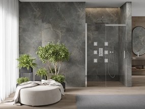 Mexen Omega, posuvné sprchové dvere do otvoru 160x190 cm, 8mm číre sklo, chrómový profil, 825-160-000-01-00