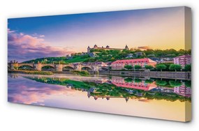 Obraz na plátne rieka Nemecko Sunset 120x60 cm