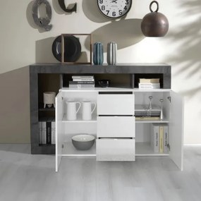 Komoda LENOR biela/antracit