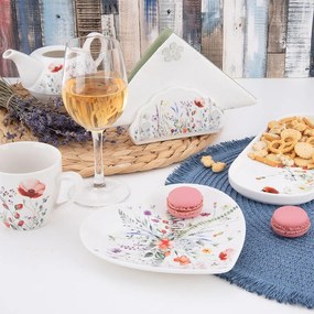 Porcelánový dezertný tanier MAK, srdce, 17,5 cm