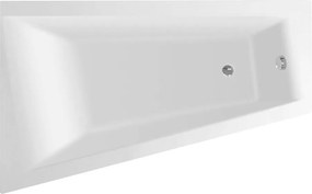 Aqualine Aqualine, METUJE vaňa 160x100x42cm, ľavá, bez nožičiek, biela, G2610