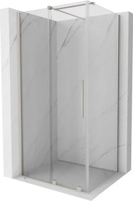 Mexen Velar, sprchový kút s posuvnými dverami 90 x 110 cm, 8mm číre sklo, brúsená oceľ, 871-090-110-01-97