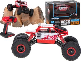 KIK RC Rock Crawler 1:18 diaľkovo ovládané auto 4x4 červené