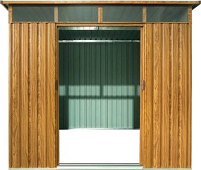 Záhradný domček BestBerg ZDSL-4D / 4,6 m² / 238 x 194 x 202 cm / dekor červené drevo / hnedá