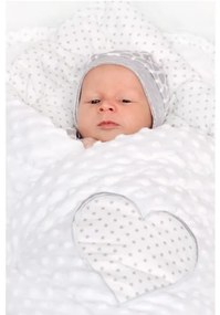NEW BABY Luxusná Zavinovačka z Minky New Baby biela 73x73 cm