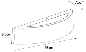 Moderná vonkajšia nástenná lampa biela IP44 - Caz