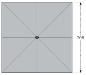 Derby Basic Push Up 210 x 210 cm - naklápací slnečník : Barvy slunečníků - 827