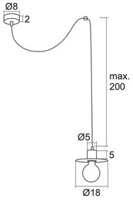 Argon 3836 - Luster na lanku CORSO 1xE27/15W/230V lesklý chróm
