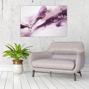 Obraz - Purple fluid art (90x60 cm)