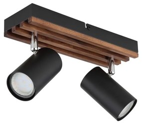 Globo 57909-2 - Bodové svietidlo KAYDEN 2xGU10/25W/230V čierna