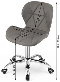 Sivobéžové kancelárske kreslo AVOLA z eko kože