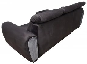 Rohová sedacia súprava ARKANA, čierná/sivá (monolith 97/85, wenge)