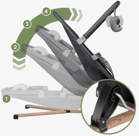 Detské hojdacie kreslo Moon 30 Graphite