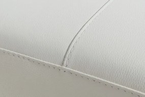 Kožený taburet LOREN II, biela (madras - 122 white)