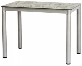 Jedálenský stôl 100 cm Damion (sivá + sivá) (pre 4 osoby). Akcia -12%. Vlastná spoľahlivá doprava až k Vám domov. 1050085
