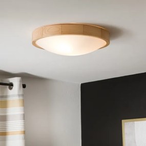 Stropné svietidlo NATURAL SLIM 2xE27/60W/230V ø 37 cm borovica