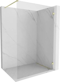 Mexen Lunar sprchová stena pravá 160 x 200 cm, 8mm číre sklo, zlatá matná, 830-160-000-55-00-P