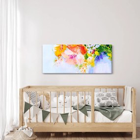 Obraz - Kvety, maľba (120x50 cm)