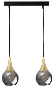 Luster na lanku LACRIMA SMOKY 2xE27/60W/230V