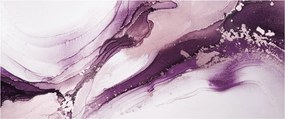 Obraz - Purple fluid art (120x50 cm)