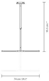 Kovové LED závesné svietidlo v striebornej farbe s kovovým tienidlom Omni Ceiling – UMAGE