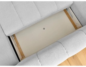 Svetlosivá rozkladacia/s úložným priestorom rohová pohovka (ľavý roh/do tvaru "U") Fuji – Bobochic Paris