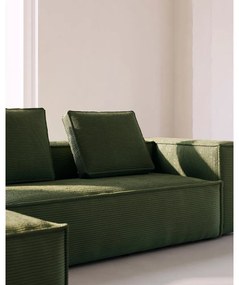 Zelený menčestrový vankúš na gauč Blok – Kave Home