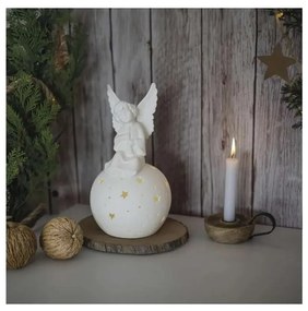 LED Vianočná dekorácia LED/0,4W/2xAA keramický anjel