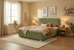 Postel CINDY 120x200 cm Zelená S matracom