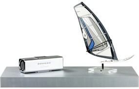 STILISTA VOLATO 31059 Nástenná polica - strieborná 70 cm