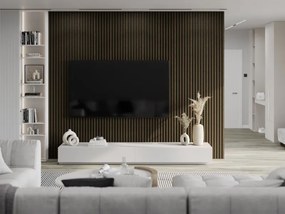 Mexen Lam-F, akustické stenové lamely 275 × 30 cm, plstený podklad 8 mm, technická dyha, eben kráľovský, S105-275307-3015-020