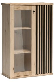 Vitrína Moderno C3 86 cm dub Artisan/černá
