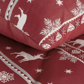 VIANOČNÉ RENFORCÉ OBLIEČKY OSLO 160X200 CM, 2 KS 70X80 CM VZOROVANÉ