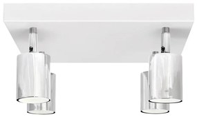 LED Bodové svietidlo TUNE 4xGU10/4,8W/230V matný chróm/biela