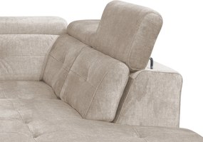 Rohová sedacia súprava Sergio, béžová látka, pravý roh