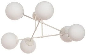 Prisadené stropné svietidlo MOON 6xE27/15W/230V krémové