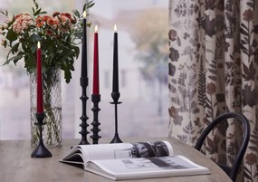 STAR TRADING LED sviečka Flamme Candy Black 26 cm – sada 2 ks