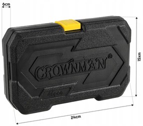CROWNMAN Box na náradie pre nástrčné kľúče, 46 kusov