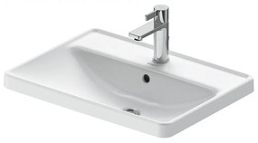 DURAVIT D-Neo zápustné umývadlo s otvorom (montáž zhora), s prepadom, 600 x 435 mm, biela, 0357600027