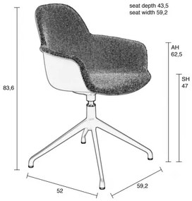 ZUIVER ALBERT KUIP SWIVEL kreslo Zelená